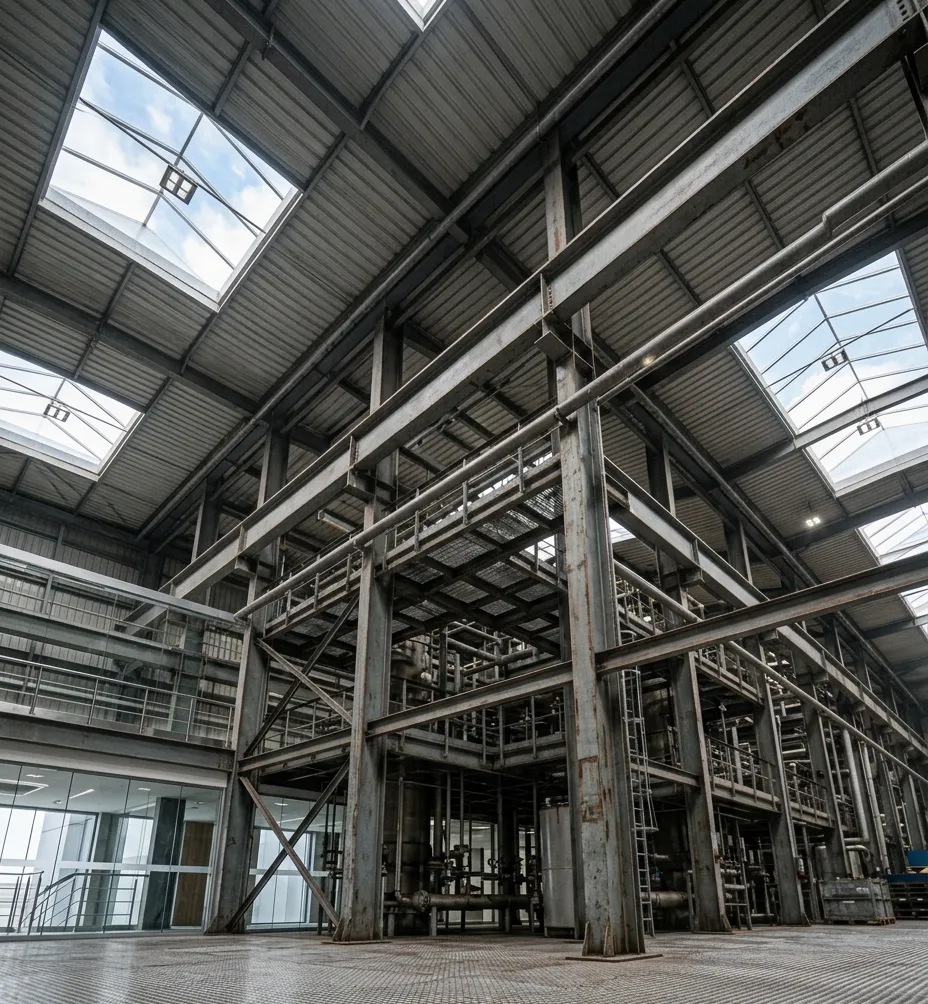 Heavy-duty structural steel and roofing construction in Sharjah and Abu Dhabi